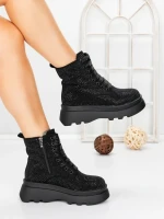 Ghete Dama cu Platforma 5WL87 BLACK | MEI