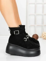 Ghete Dama cu Platforma 56WL12 BLACK | MEI