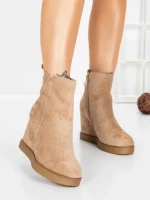 Ghete Dama cu Platforma 5AH51 DARK BEIGE | MEI