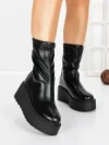 Ghete Dama cu Platforma 5AH57 BLACK | MEI