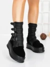Ghete Dama cu Platforma 56WL2 BLACK | MEI