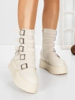 Ghete Dama cu Platforma 56WL2 BEIGE | MEI