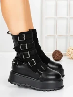 Ghete Dama cu Platforma 56WL2 BLACK | MEI