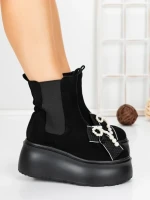Ghete Dama cu Platforma 56WL9 BLACK | MEI