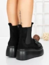 Ghete Dama cu Platforma 56WL10 BLACK | MEI