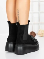 Ghete Dama cu Platforma 56WL10 BLACK | MEI