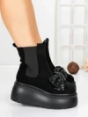 Ghete Dama cu Platforma 56WL10 BLACK | MEI