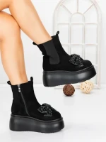 Ghete Dama cu Platforma 56WL10 BLACK | MEI