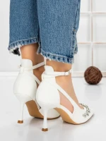 Pantofi Stiletto 5DC26 WHITE | MEI