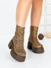 Ghete Dama cu Platforma 5WL77 LEOPARD PRINT | MEI