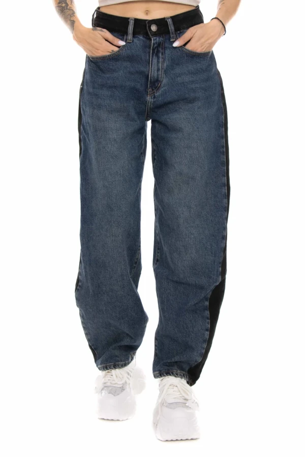 Blugi Dama RF168 ALBASTRU-NEGRU | MINA