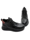 Ghete Barbati din piele naturala 5786 BLACK-RED | ADVANCER