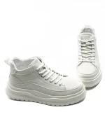 Ghete Barbati din piele naturala 7793 WHITE | ADVANCER