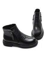 Ghete Dama din piele naturala 9A819 BLACK | ADVANCER