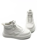 Ghete Barbati din piele naturala 88130 WHITE | ADVANCER