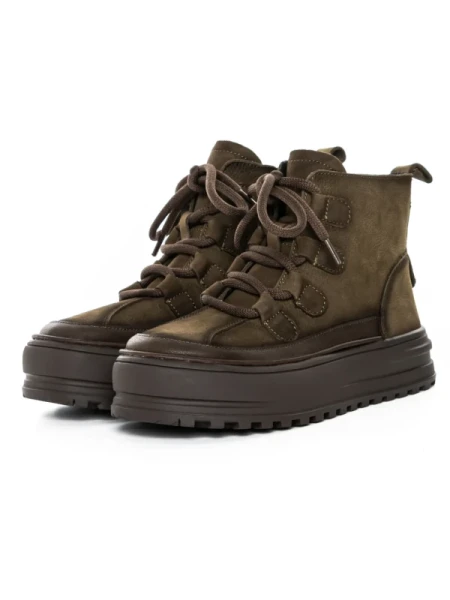 Ghete Dama din piele naturala 8910 KHAKI | ADVANCER