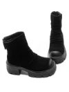 Ghete Dama din piele naturala D28-3F BLACK | ADVANCER