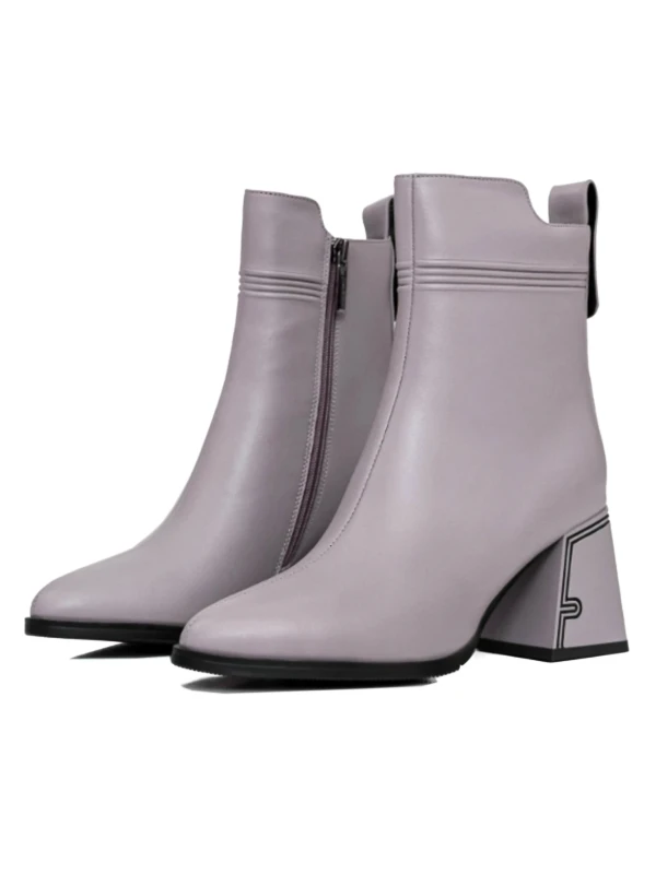 Vastag sarkú bokacsizma K107-55-B81B Szürke » MeiMall.hu