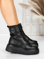 Ghete Dama cu Platforma 5AH59 BLACK | MEI