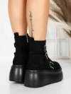 Ghete Dama cu Platforma 56WL13 BLACK | MEI