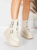 Ghete Dama cu Platforma 56WL13 BEIGE | MEI