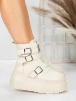 Ghete Dama cu Platforma 56WL13 BEIGE | MEI