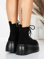 Ghete Dama cu Platforma 56WL16 BLACK | MEI