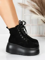 Ghete Dama cu Platforma 56WL16 BLACK | MEI