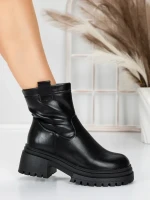 Ghete Dama cu Platforma 5W82 BLACK | MEI