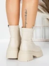 Ghete Dama cu Platforma 5W82 BEIGE | MEI