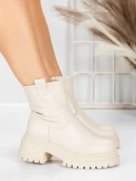 Ghete Dama cu Platforma 5W82 BEIGE | MEI