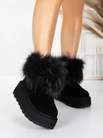 Ghete Dama din piele naturala 3ASJN73 BLACK | PANTOFUL