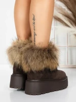 Ghete Dama din piele naturala 3ASJN73 BROWN | PANTOFUL
