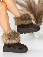 Ghete Dama din piele naturala 3ASJN73 BROWN | PANTOFUL