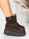 Ghete Dama din piele naturala 3ASJN75 BROWN | PANTOFUL