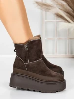 Ghete Dama din piele naturala 3ASJN75 BROWN | PANTOFUL