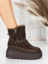 Ghete Dama din piele naturala 3ASJN75 BROWN | PANTOFUL
