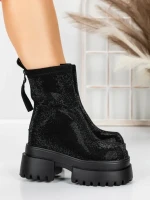 Ghete Dama cu Platforma 5SJN23 BLACK | MEI