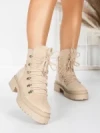 Ghete Dama cu Platforma 5AH67 BEIGE | MEI