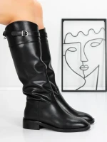 Cizme Dama din piele naturala 52AD6 BLACK | PANTOFUL