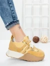 Pantofi Sport Dama cu Platforma 3A1-1 YELLOW | MEI