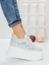 Pantofi Sport Dama cu Platforma 3592-1 WHITE | MEI