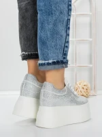 Pantofi Sport Dama cu Platforma 3591-6 WHITE | MEI