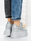 Pantofi Sport Dama cu Platforma 3591-6 SILVER | MEI