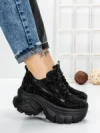 Pantofi Sport Dama cu Platforma 3561 BLACK | MEI