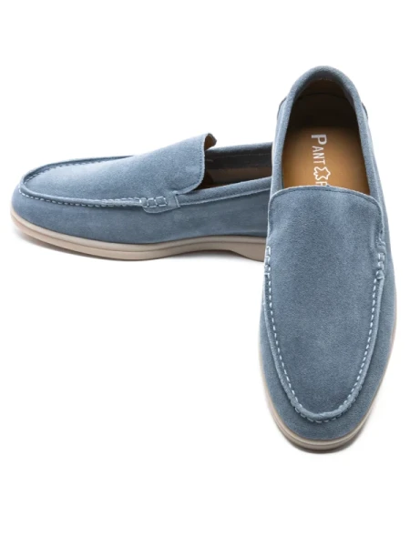 Mocasini Barbati din piele naturala 5NXE58 BLUE | PANTOFUL