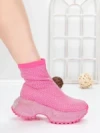 Pantofi Sport Dama cu Platforma 5WL110 ROSEO | MEI