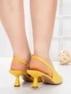 Pantofi Stiletto 5GZ80 YELLOW | MEI