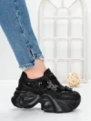 Pantofi Sport Dama cu Platforma 5WL112 BLACK | MEI