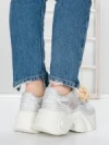Pantofi Sport Dama cu Platforma 5WL112 WHITE | MEI